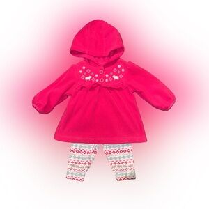 Child of Mine by Carter’s 0-3M Pink Polar Bear Winter Jacket/Legging Set